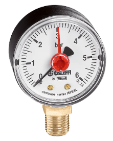 CALEFFİ BASINÇ SAATLERİ 0-1- BAR 1/4" MERKEZ ARKA BAĞLANTILI BAĞLANTILI - 1