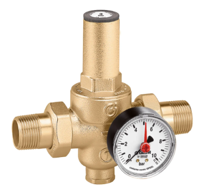 CALEFFI KARTUŞLU BASINÇ DÜŞÜRÜCÜ VANA 11/2" -- 0–10 bar basınç saatiyle - 1