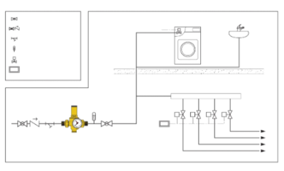 CALEFFI KARTUŞLU BASINÇ DÜŞÜRÜCÜ VANA 11/2" -- 0–10 bar basınç saatiyle - 4
