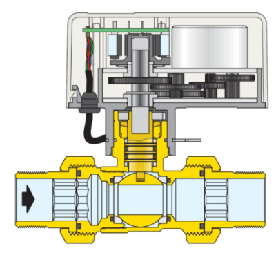 CALEFFİ MOTORLU İKİ YOLLU KÜRESEL VANA 1/2" - 24 V - 2