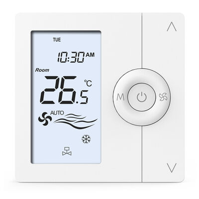 Smallart Haberleşmeli Fan Coil Termostatı SM-2103-FEDM, 2-4 borulu, EC Fan, On/Off Vana, RS485, Modbus RTU, 230V AC besleme