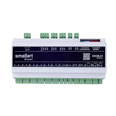 IO330.41 I/O Modülü, 2AI (0-10V)-4AO-13PI (NTC10K, DI)-9DO-2DI-3RS-485 Port Modbus, 24V DC Besleme