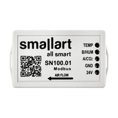 Kanal/Mahal Tipi Sıcaklık, Nem ve CO2 Sensörü 3x0-10V /Modbus RTU, -10C + 60°C,400...2000ppm, IP20 