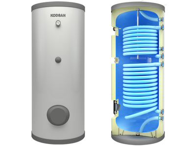Kodsan KBD-1000-V5 PN10 Çift Serpantinli Boyler - 1