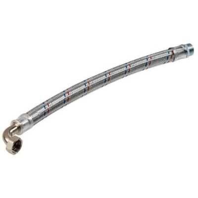 Perflex 1" 100 cm Galvaniz Örgülü Dirsekli Flex Hortum - 1