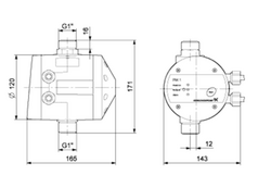 Grundfos PM 1 15 1x230V 50/60Hz Hidrofor Basınç Kontrol Ünitesi - Thumbnail