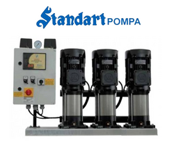 Standart Pompa TH 3xSBT-V 90/4 Üç Pompalı Dik Milli Kullanım Suyu Hidroforu