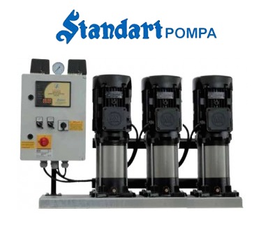 Standart Pompa TH 3xSBT-V 90/5 Üç Pompalı Dik Milli Kullanım Suyu Hidroforu