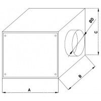 Ventas VEB-KT-08 Ventas Kanal Tipi Fan 1180 m3/h - 0 Pa